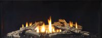 Regency City Series Gas Fireplace Glass Crystals Driftwood Log Set